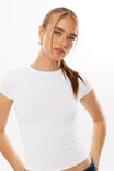 Luxe Longline Tee, WHITE - alternate image 2
