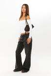 Super Baggy Flare Jean, WASHED BLACK - alternate image 5