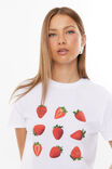 Everyday Graphic Tee, WHITE/STRAWBERRIES - alternate image 4