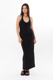 Soft Halter Maxi Dress, BLACK - alternate image 1