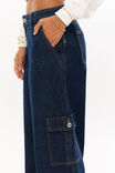 Low Rise Cargo Jean, OXFORD BLUE - alternate image 4