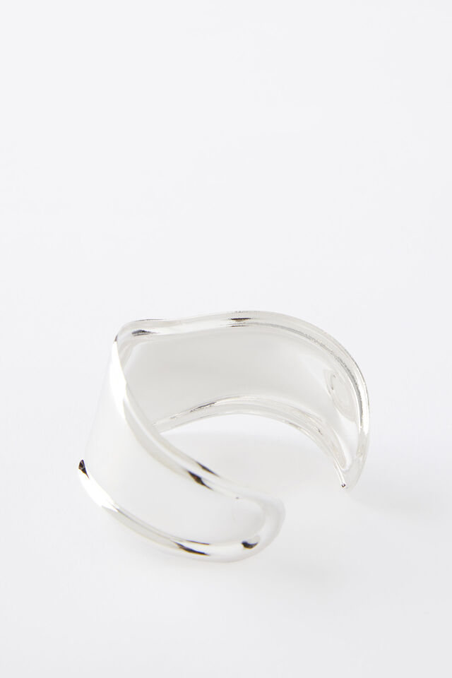 Single Bangle, SILVER/WIDE CUFF