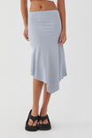 Luxe Asymmetrical Midi Skirt, NEWPORT BLUE - alternate image 4