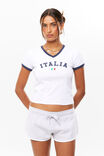 Ayla Sweat Short, LIGHT GREY MARLE/WHITE - alternate image 2