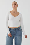 Audrey Long Sleeve Top, SUMMER WHITE - alternate image 1