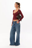 Super Smooth Isla Long Sleeve Top, DARK PLUM - alternate image 5