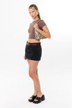 Luxe Cropped Short Sleeve Top, BROWN CAROB - alternate image 5