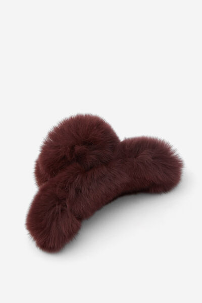 Single Hair Claw, WINTER WINE/FLUFFY