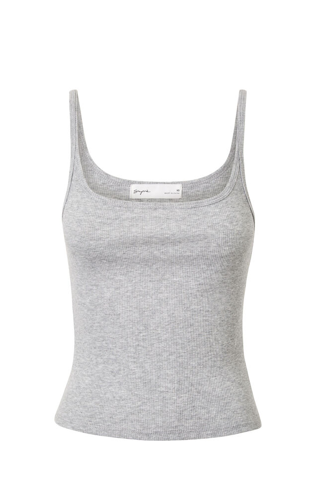 Paris Scoop Neck Tank, GREY MARLE