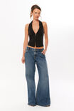 Tilly Zip Through Top, BLACK - alternate image 2