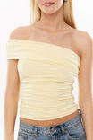 Soft Charlie Ruched Top, BANANA YELLOW - alternate image 4