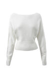 Pippa Off Shoulder Knit Jumper, CLOUD WHITE - alternate image 6