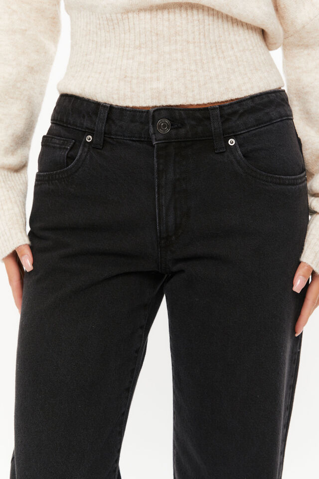 Low Rise Straight Jean, MIDNIGHT BLACK
