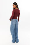 Riri Scoop Neck Long Sleeve, DARK PLUM - alternate image 3