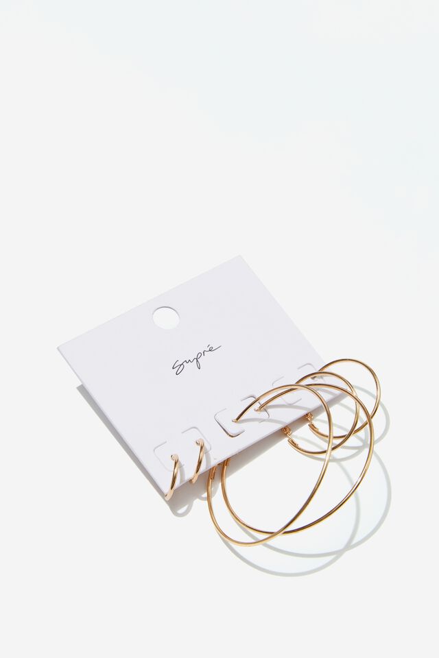 Thin Hoop Pack, GOLD