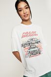 Camryn Oversized Printed T Shirt, WHITE/PALM BEACH CAR