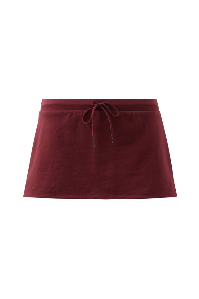 Elsie Fleece Micro Skort, DARK PLUM