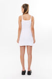 Lulu Scoop Neck Mini Dress, WHITE - alternate image 3