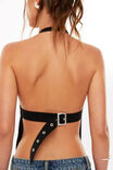 Scarlette Backless Halter Top, BLACK - alternate image 4