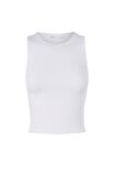 Luxe Cropped Tank, WHITE - alternate image 2