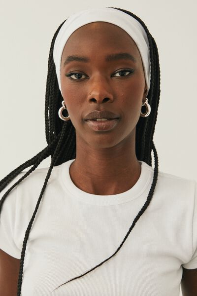 Ciara Knit Headband 2 Pack, BLACK/WHITE