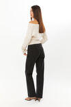 Low Rise Straight Jean, MIDNIGHT BLACK - alternate image 4
