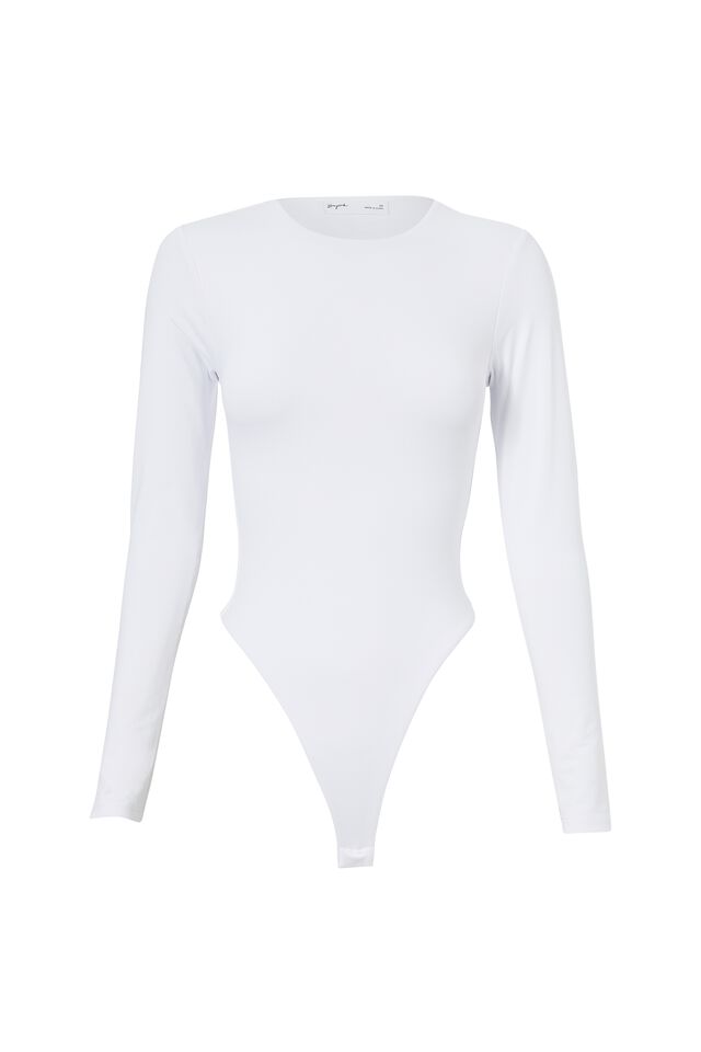 Women's Bodysuits Turtleneck Long Sleeve Ribbed Leotard Tight Tops Tee Soft  Slim Fit Stretchy Layer Top (White, L) at  Women's Clothing store