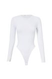 Luxe Long Sleeve Bodysuit, WHITE - alternate image 6