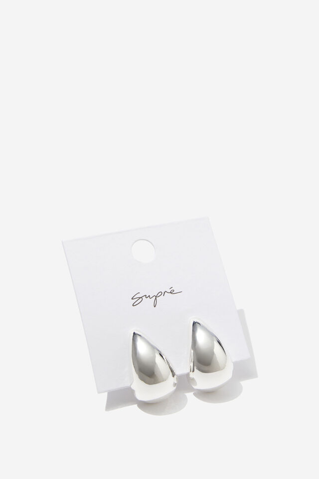 Tear Drop Earring, SILVER