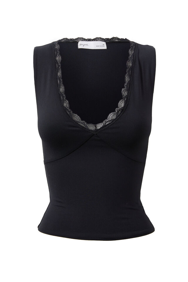 Super Smooth Isla Tank, BLACK