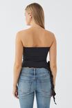Luxe Strapless Frill Top, BLACK - alternate image 2