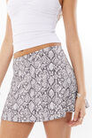 Luxe A-Line Mini Skirt, ADRIANA SNAKE GREY - alternate image 4