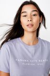 Lola Printed Longline T Shirt, PERIWINKLE PANAMA CITY - alternate image 1