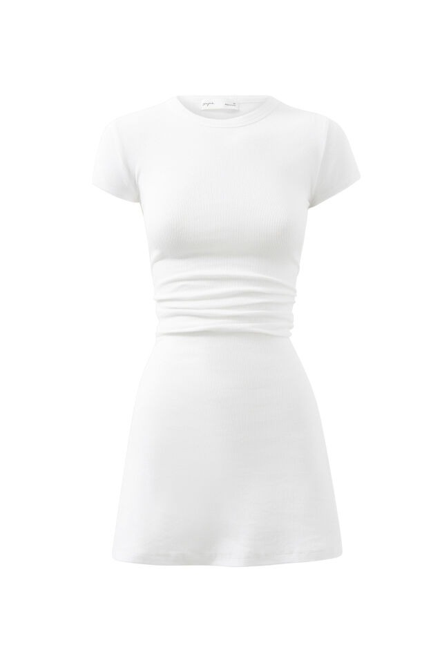 Tattiana T-Shirt Ruched Mini Dress, SUMMER WHITE