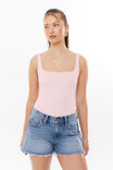 Luxe Square Scoop Bodysuit, SHERBERT PINK - alternate image 1