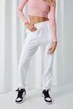 Kirby Pintuck Track Pant, WHITE