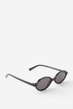 Addie Classic Oval Sunglasses, BLACK - alternate image 4