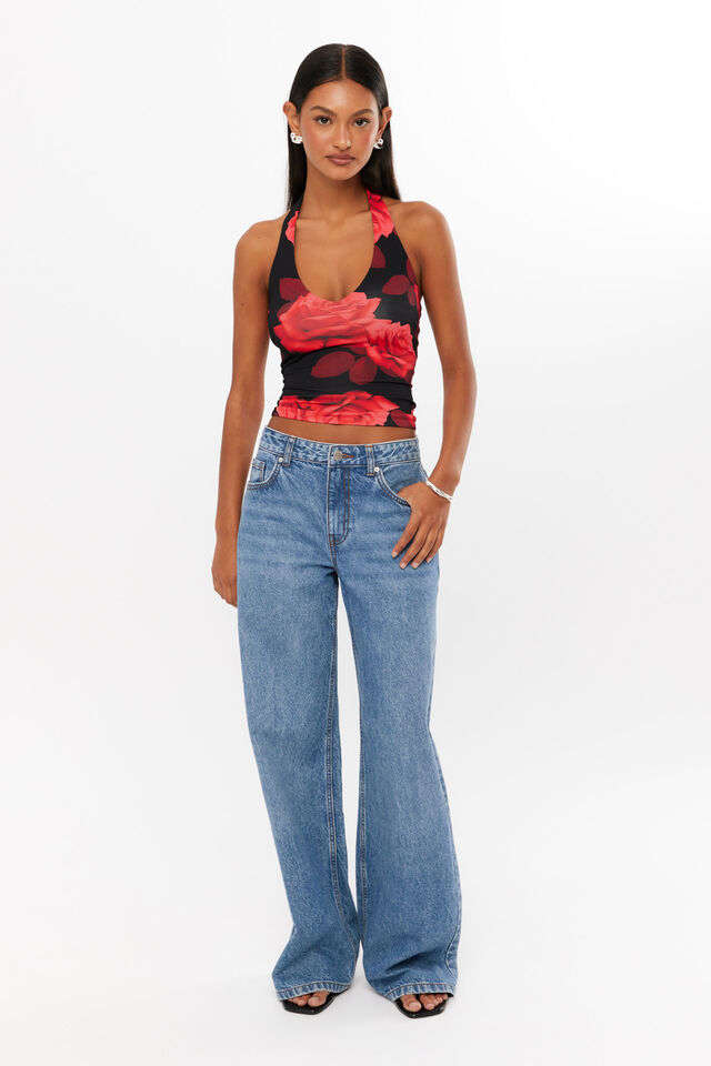Luxe Halter Top, CANDICE ROSE RED