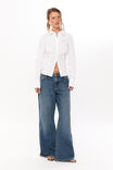 Layla Fitted Shirt, WHITE - alternate image 5