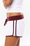Ayla Sweat Short, WHITE/DARK PLUM - alternate image 4