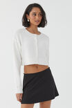 Luxe A-Line Mini Skirt, BLACK - alternate image 1