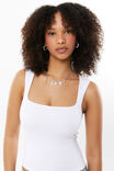 Luxe Open Neck Top, WHITE - alternate image 5