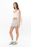 Elena Jersey Frill Mini Skirt, GREY MARLE - alternate image 5