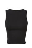 Tara Rib Backless Tank, BLACK - alternate image 6