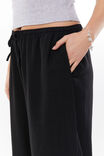 Henley Relaxed Linen Pant, BLACK - alternate image 4