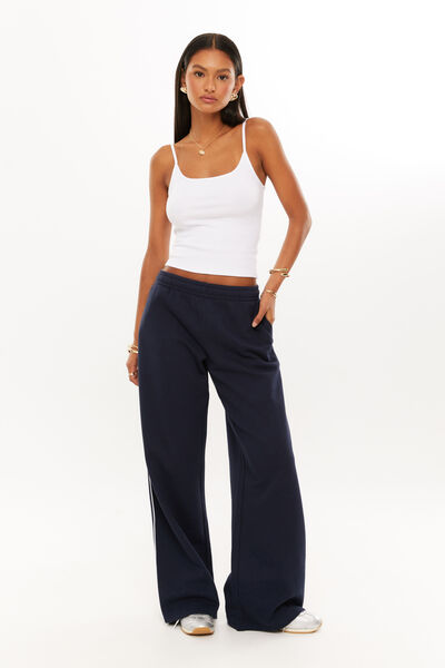 Jordyn Wide Leg Track Pant, ALL STAR NAVY