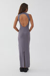 Luxe Open Back Maxi Dress, IRON GREY - alternate image 4