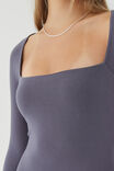 Soft Long Sleeve Maxi Dress, IRON GREY - alternate image 3