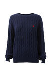 Millie Cable Knit Jumper, MIDNIGHT NAVY - alternate image 6