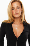 Isabel Zip Through Shirt, BLACK - alternate image 5